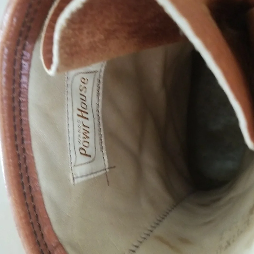 Mens VINTAGE Wards Power House Work Boots Full Leather Sz 10.5 D